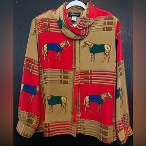 Vintage equestrian blouse